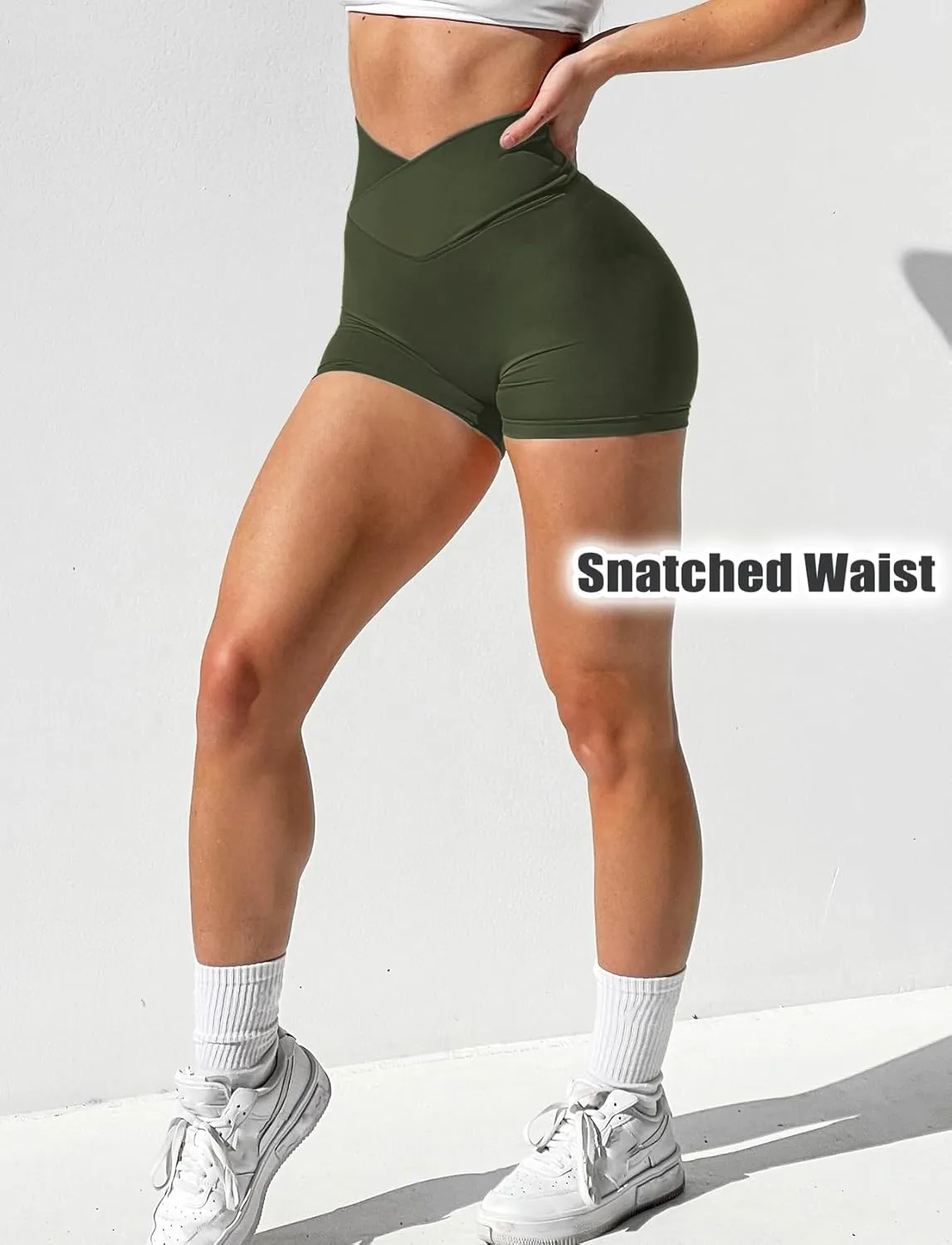 Scrunch Butt Gym Shorts High Waisted Workout Biker Shorts Running Athletic Booty Shorts for Women Black