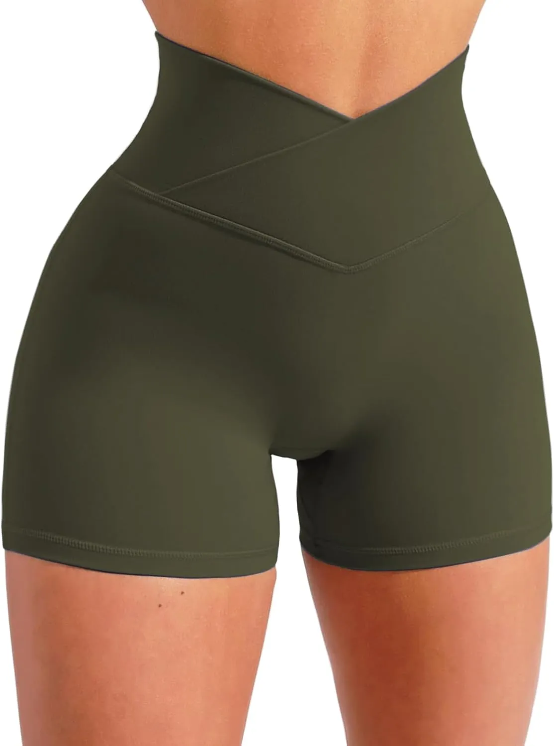 Scrunch Butt Gym Shorts High Waisted Workout Biker Shorts Running Athletic Booty Shorts for Women Black