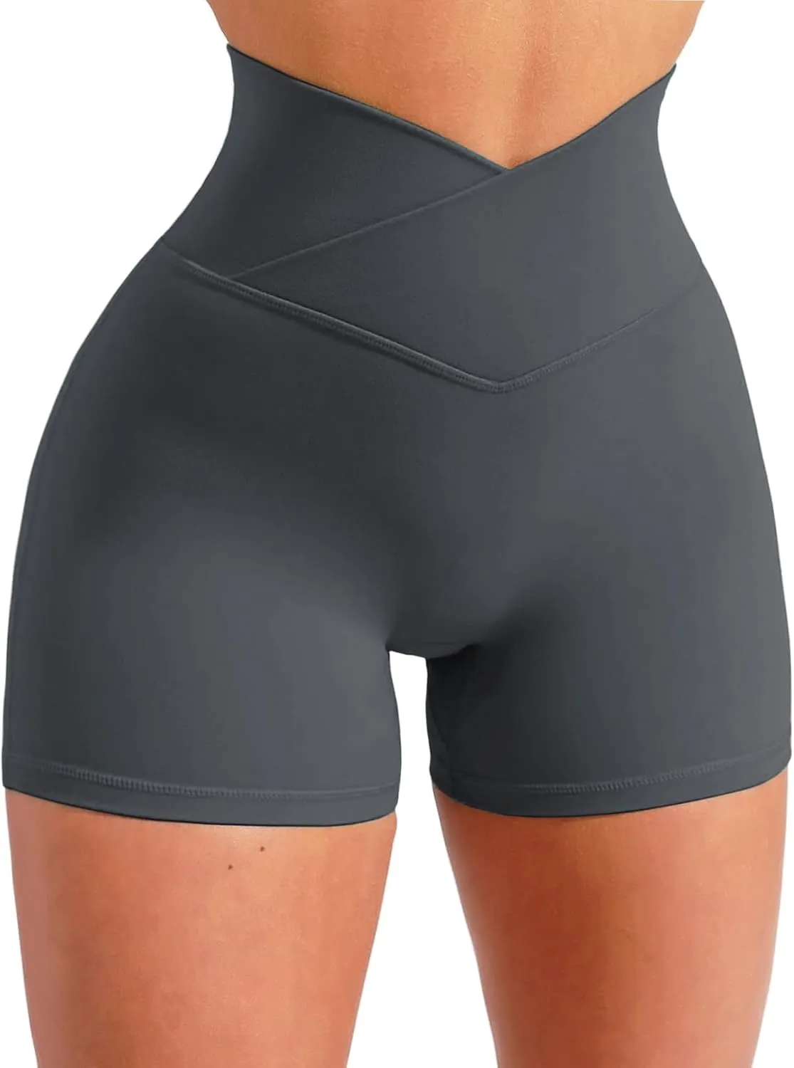 Scrunch Butt Gym Shorts High Waisted Workout Biker Shorts Running Athletic Booty Shorts for Women Black