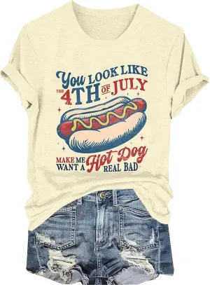 Shirts for Women 4th of July Outfits American Flag Print Womens Tops Comfy Independence Day T Shirts