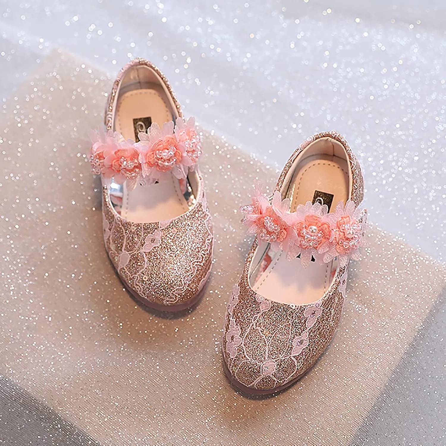 Shoes for Girls,Girls Baby Princess Shoes Rhinestone Flower Sandals Dancing Shoes Pearl Crystal Shoes Kawaii Shoes