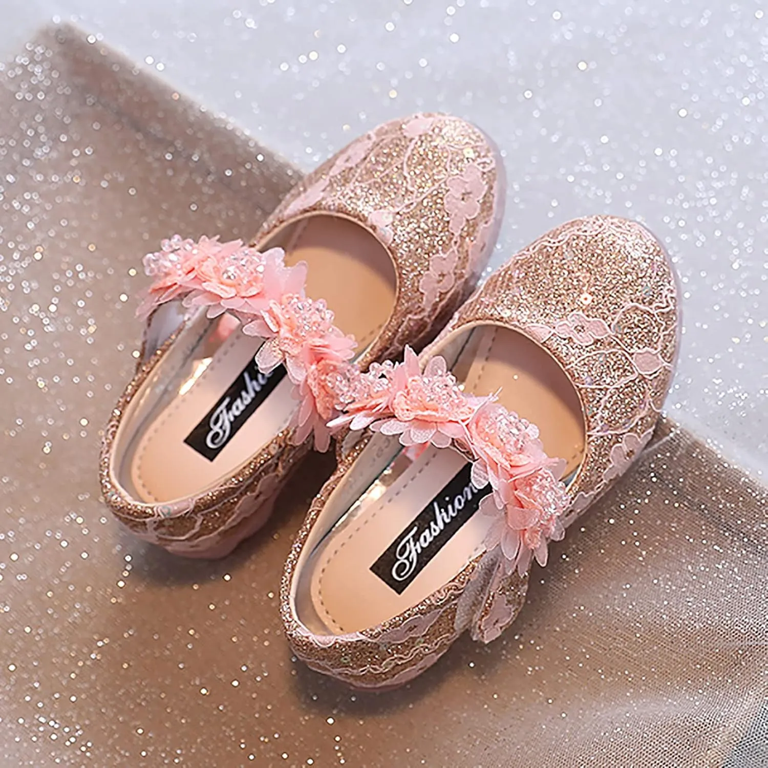 Shoes for Girls,Girls Baby Princess Shoes Rhinestone Flower Sandals Dancing Shoes Pearl Crystal Shoes Kawaii Shoes