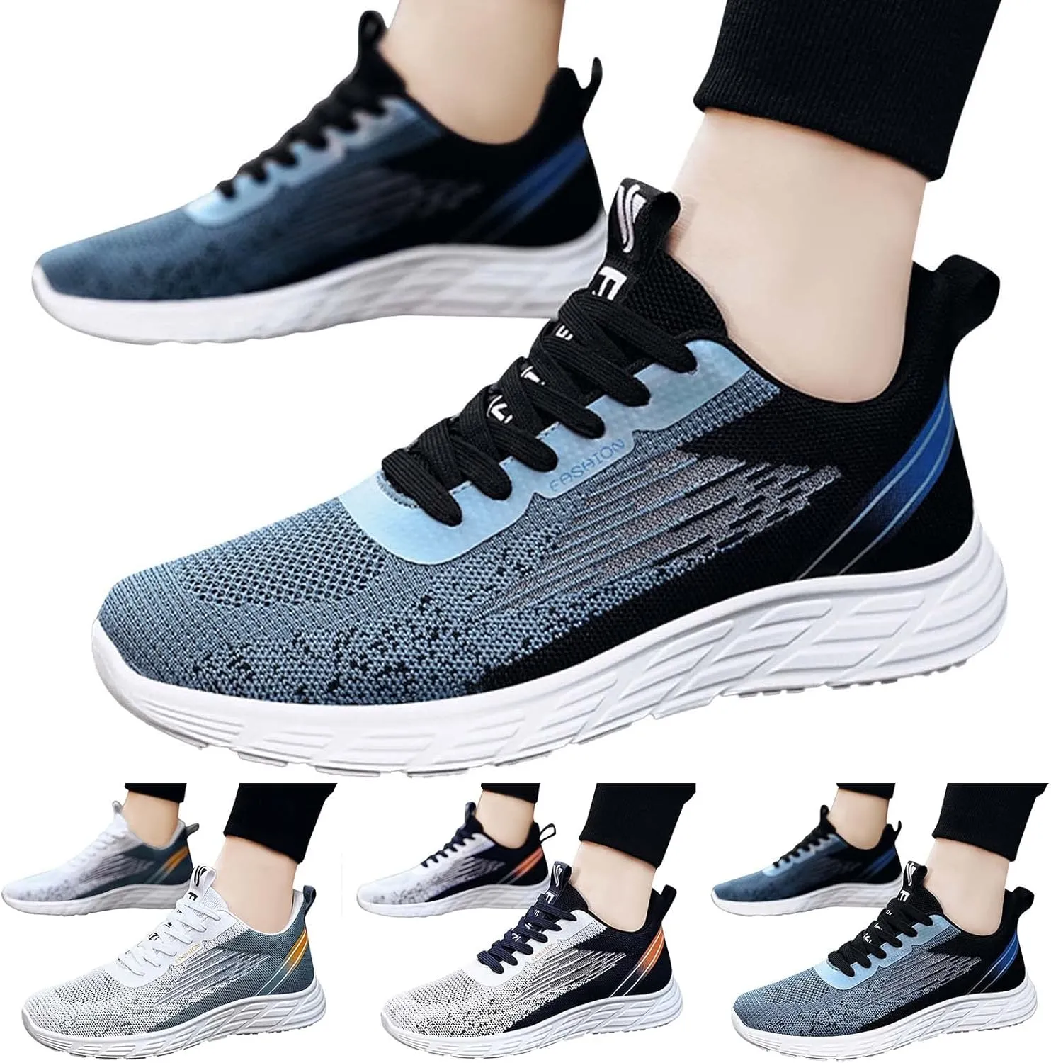 Shoes Men Men's Shoes Casual Men's Fashion Sneakers Casual Walking Tennis Breathable Comfort Walking for Men Run White for