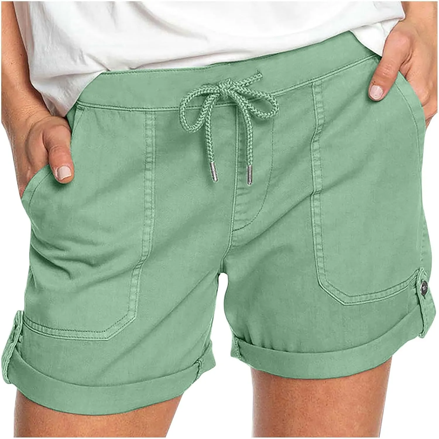 Shorts for Women Trendy Summer High Waisted Shorts Loose Fit Breathable Comfortable Shorts Pants with Pockets