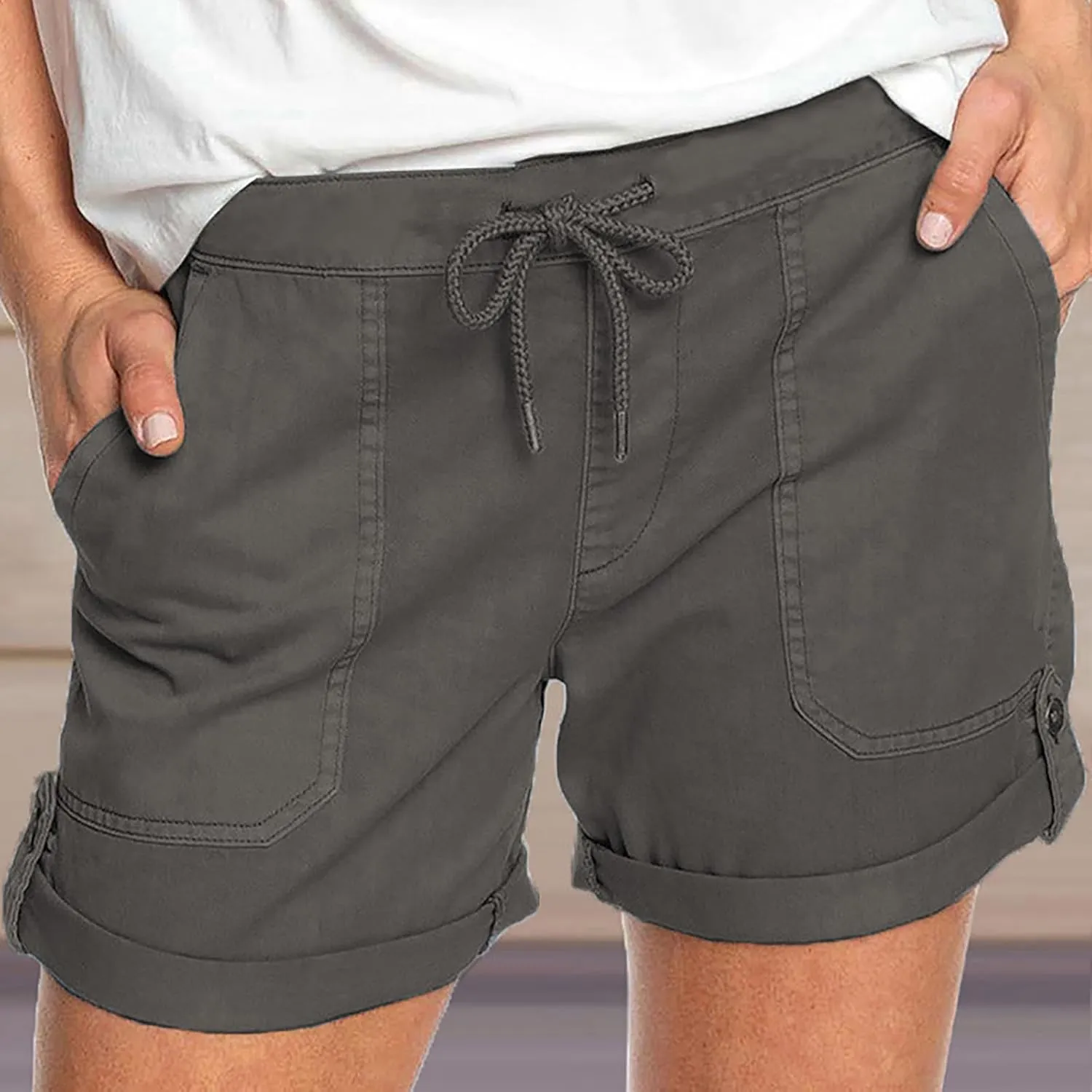 Shorts for Women Trendy Summer High Waisted Shorts Loose Fit Breathable Comfortable Shorts Pants with Pockets