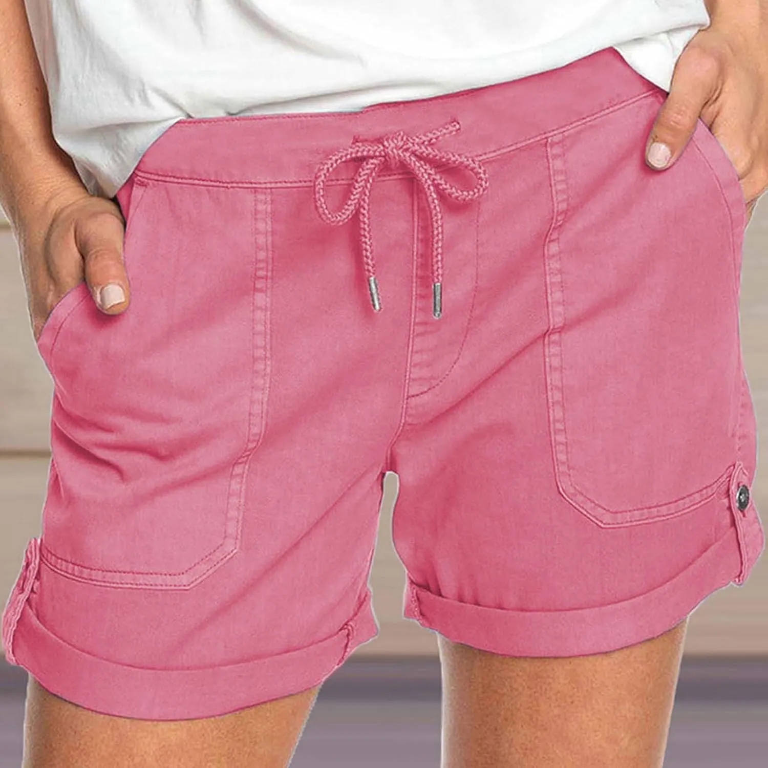 Shorts for Women Trendy Summer High Waisted Shorts Loose Fit Breathable Comfortable Shorts Pants with Pockets