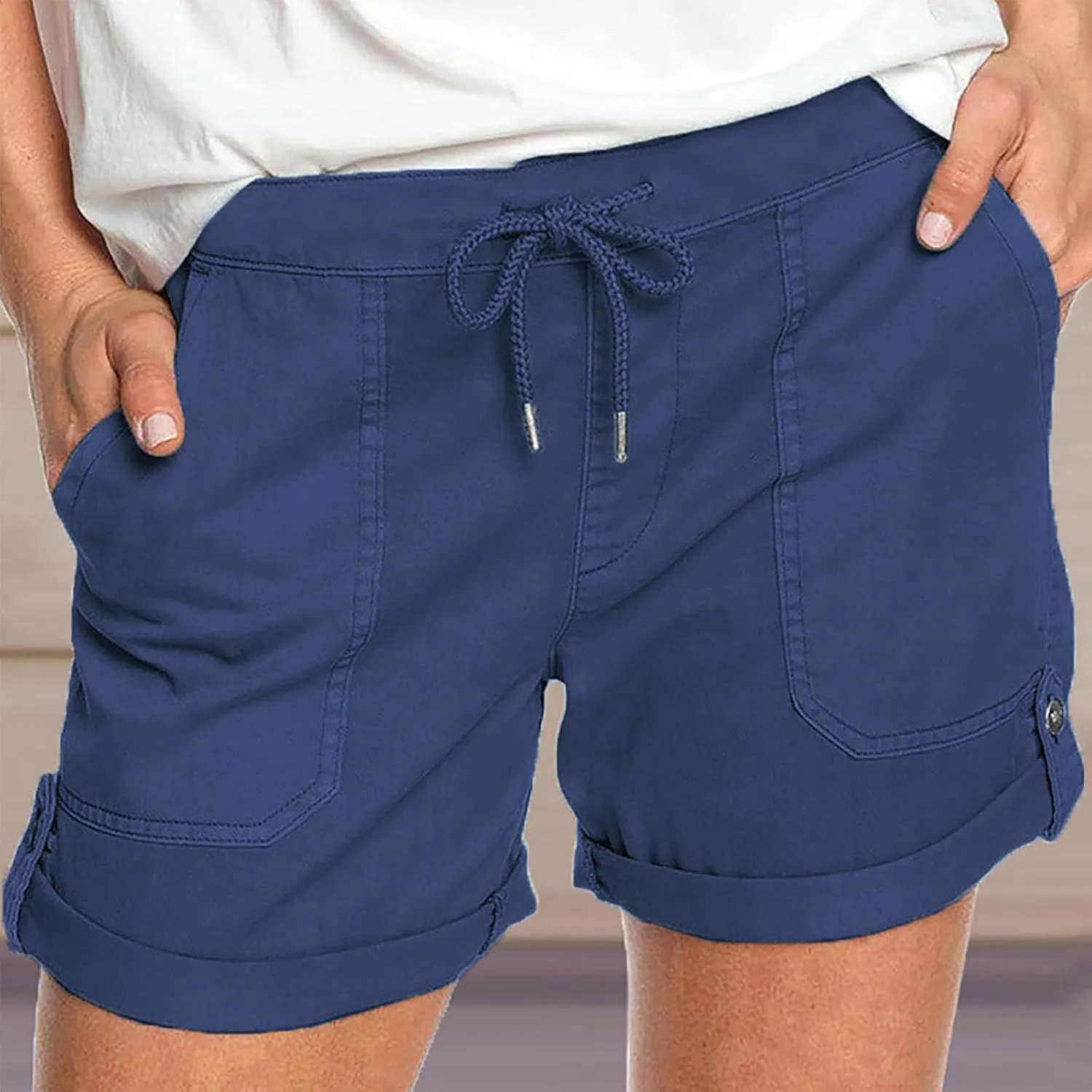 Shorts for Women Trendy Summer High Waisted Shorts Loose Fit Breathable Comfortable Shorts Pants with Pockets