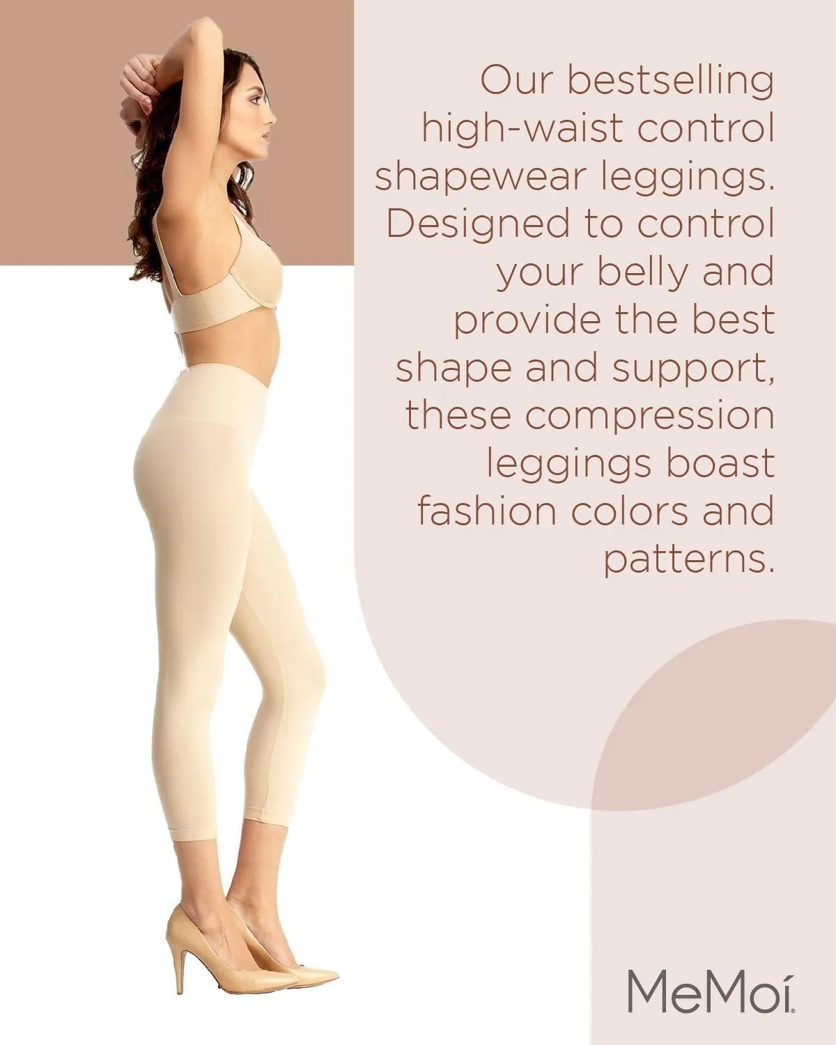 SlimMe Shapewear Leggings, High Waisted Leggings Tummy Control, Comfortable and Breathable Compressions Pants for Women