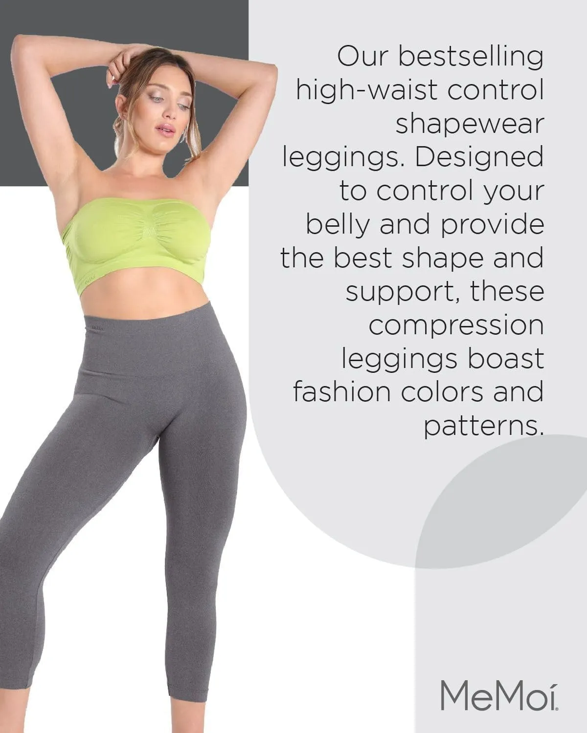 SlimMe Shapewear Leggings, High Waisted Leggings Tummy Control, Comfortable and Breathable Compressions Pants for Women
