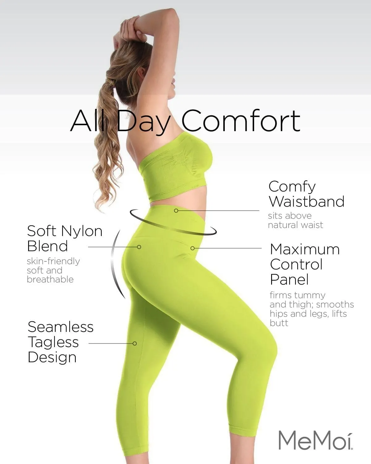 SlimMe Shapewear Leggings, High Waisted Leggings Tummy Control, Comfortable and Breathable Compressions Pants for Women