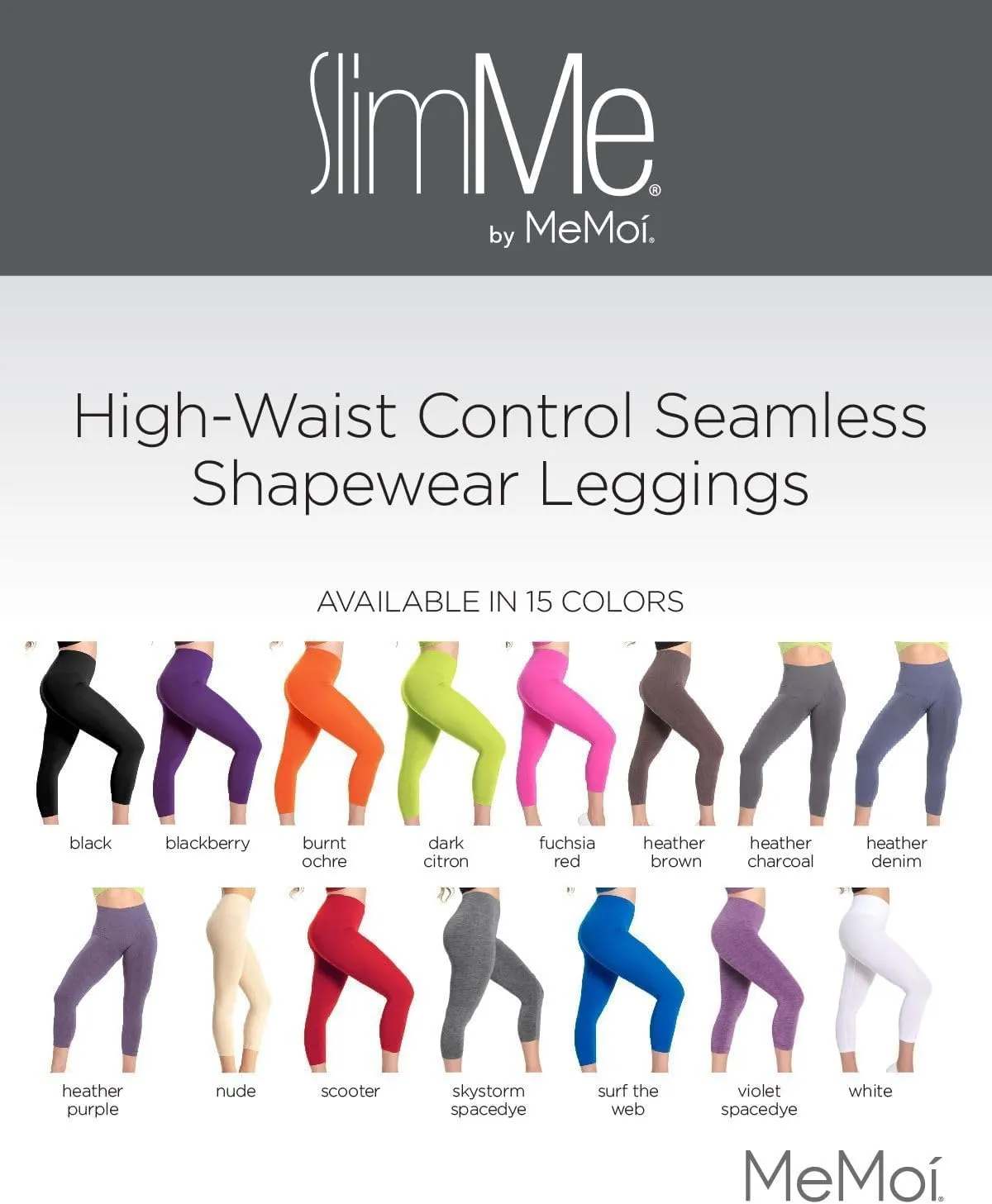 SlimMe Shapewear Leggings, High Waisted Leggings Tummy Control, Comfortable and Breathable Compressions Pants for Women