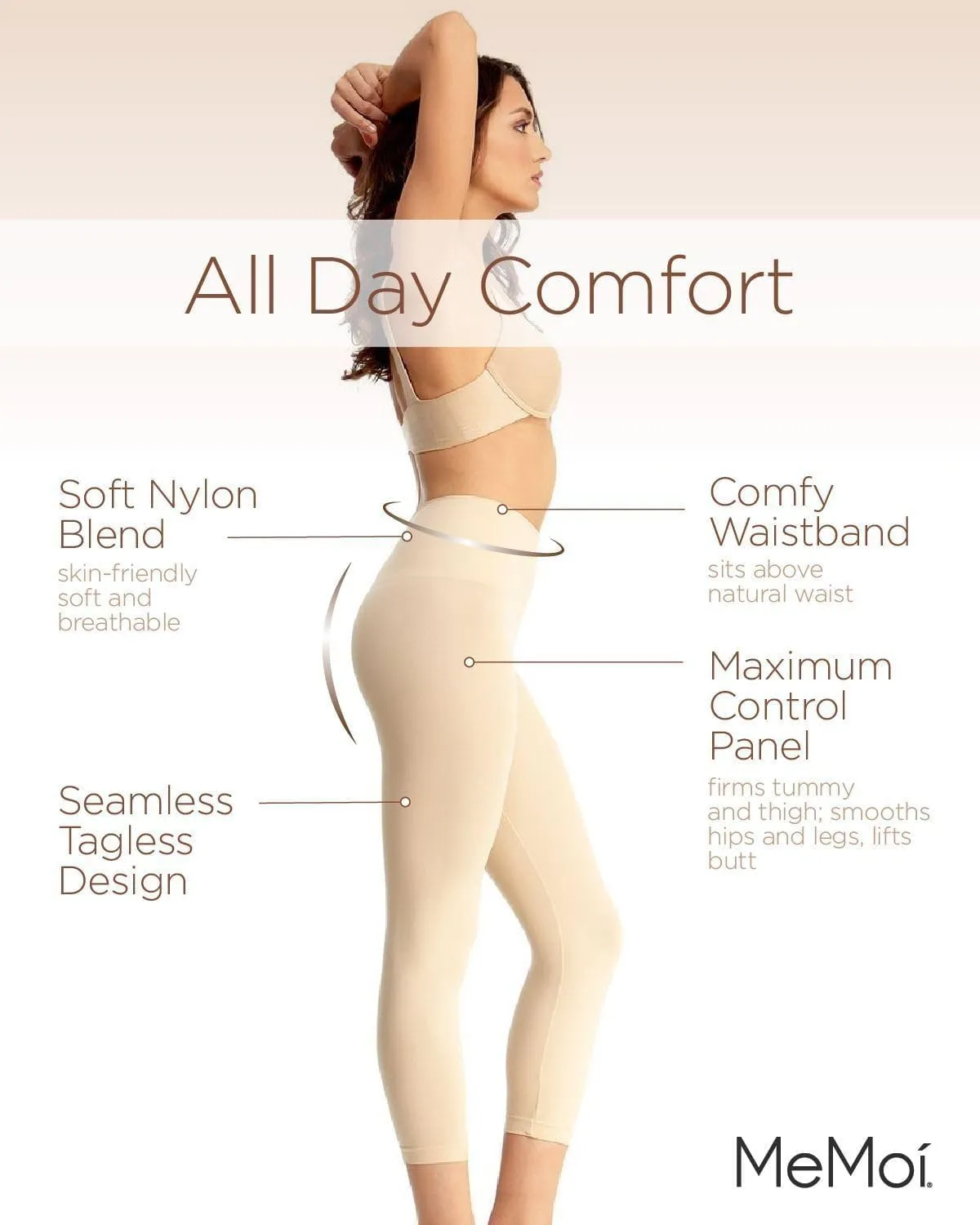 SlimMe Shapewear Leggings, High Waisted Leggings Tummy Control, Comfortable and Breathable Compressions Pants for Women