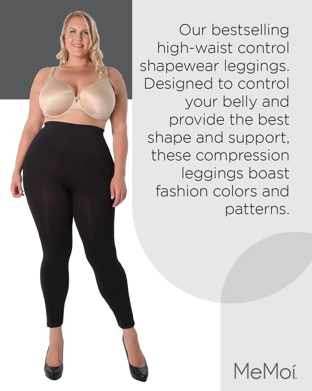 SlimMe Shapewear Leggings, High Waisted Leggings Tummy Control, Comfortable and Breathable Compressions Pants for Women