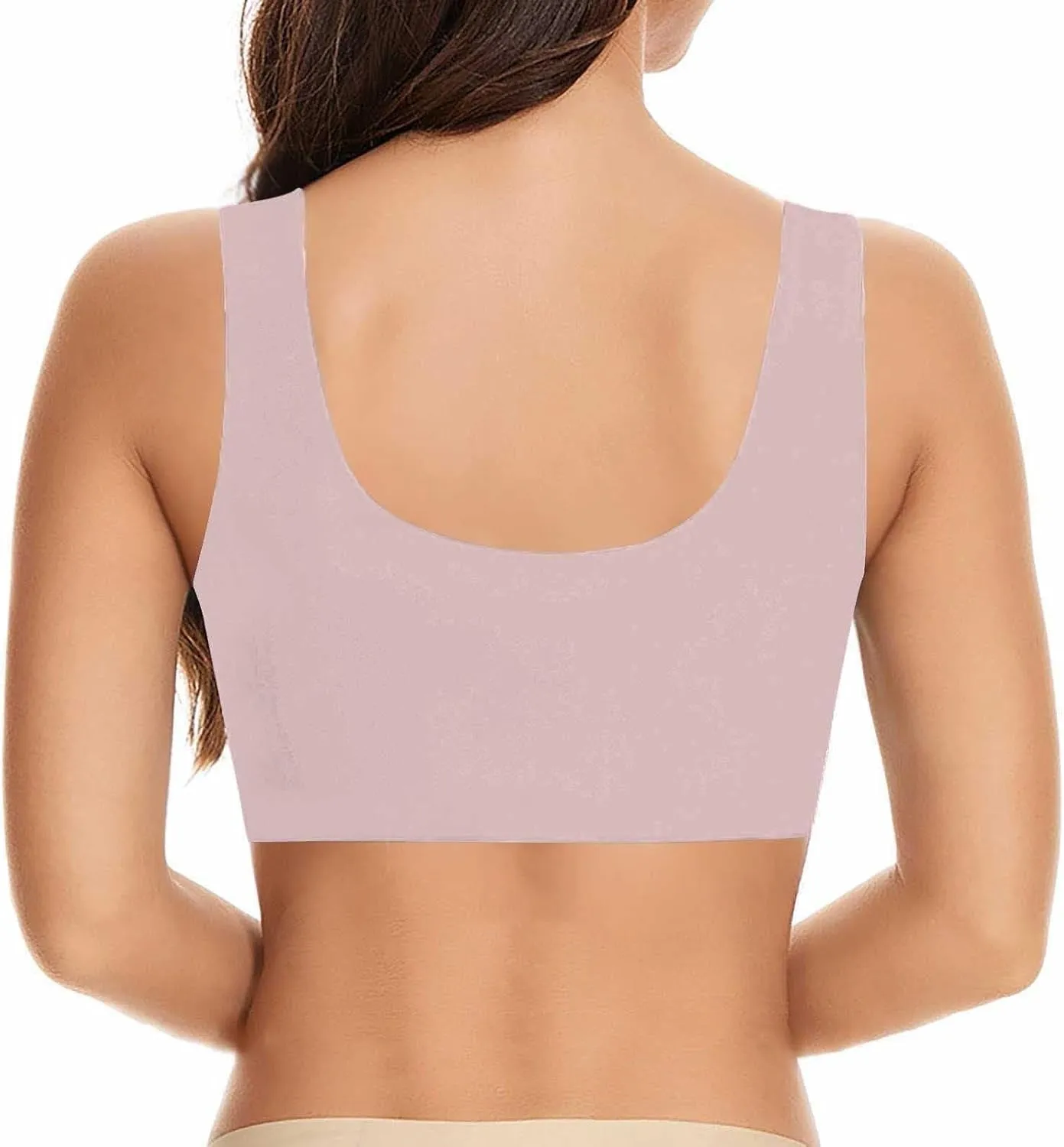 Sports Bras for Women Plus Size Full Coverage Support Bras No Underwire Lift Push Up Bra Seamless Gathering Bra