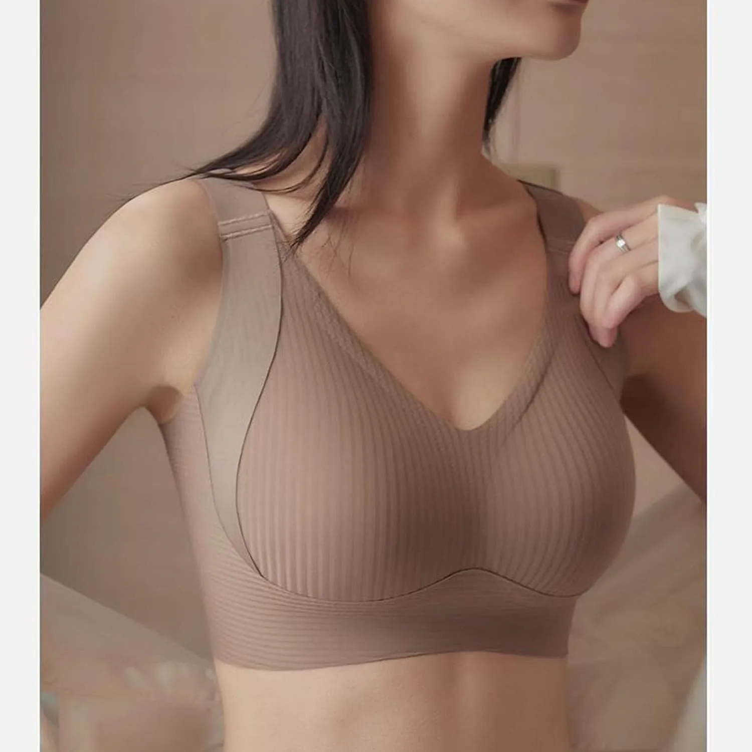 Sports Bras for Women Seamless Wireless Bras Full Coverage Yoga Braletts No Underwire Workout Bras Full Support Bra