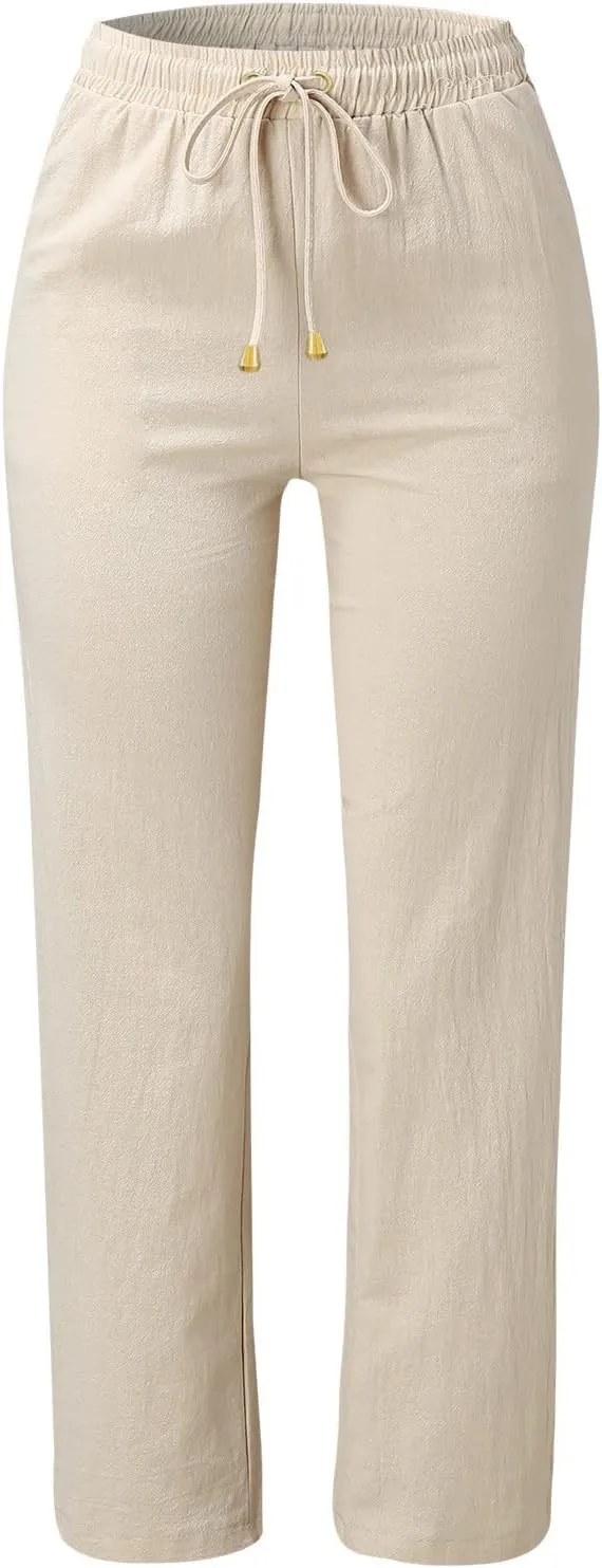 Straight Leg Pants Winter Silk Travel Capris with Pockets Flare Leggings Flare Leggings