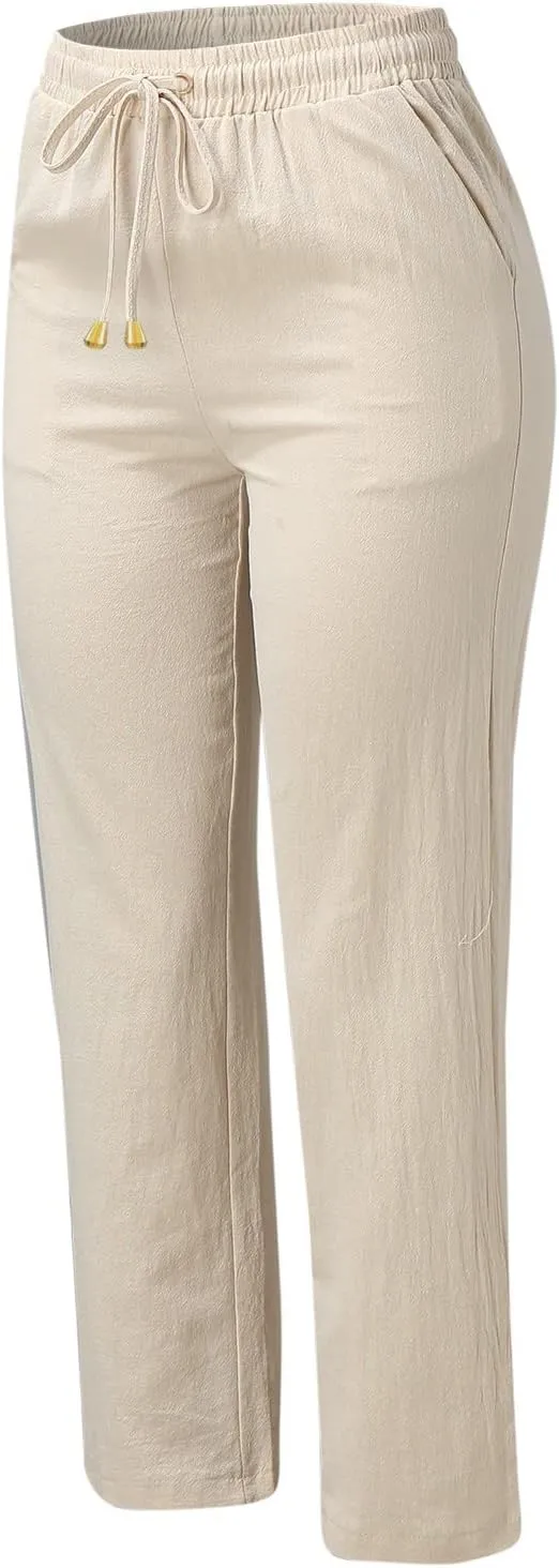 Straight Leg Pants Winter Silk Travel Capris with Pockets Flare Leggings Flare Leggings