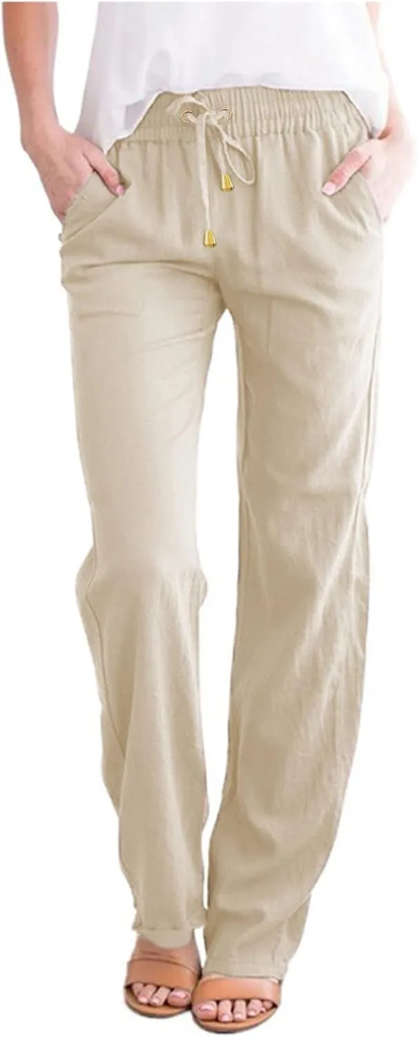 Straight Leg Pants Winter Silk Travel Capris with Pockets Flare Leggings Flare Leggings