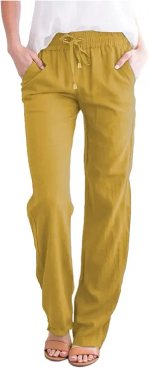 Straight Leg Pants Winter Silk Travel Capris with Pockets Flare Leggings Flare Leggings