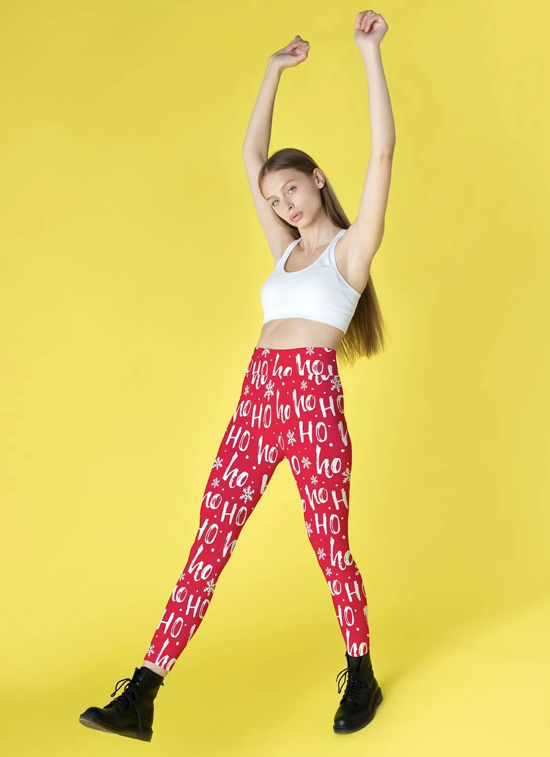 Sugar Skull Leggings - Soft Brushed High Waisted Halloween & Christmas Leggings for Women