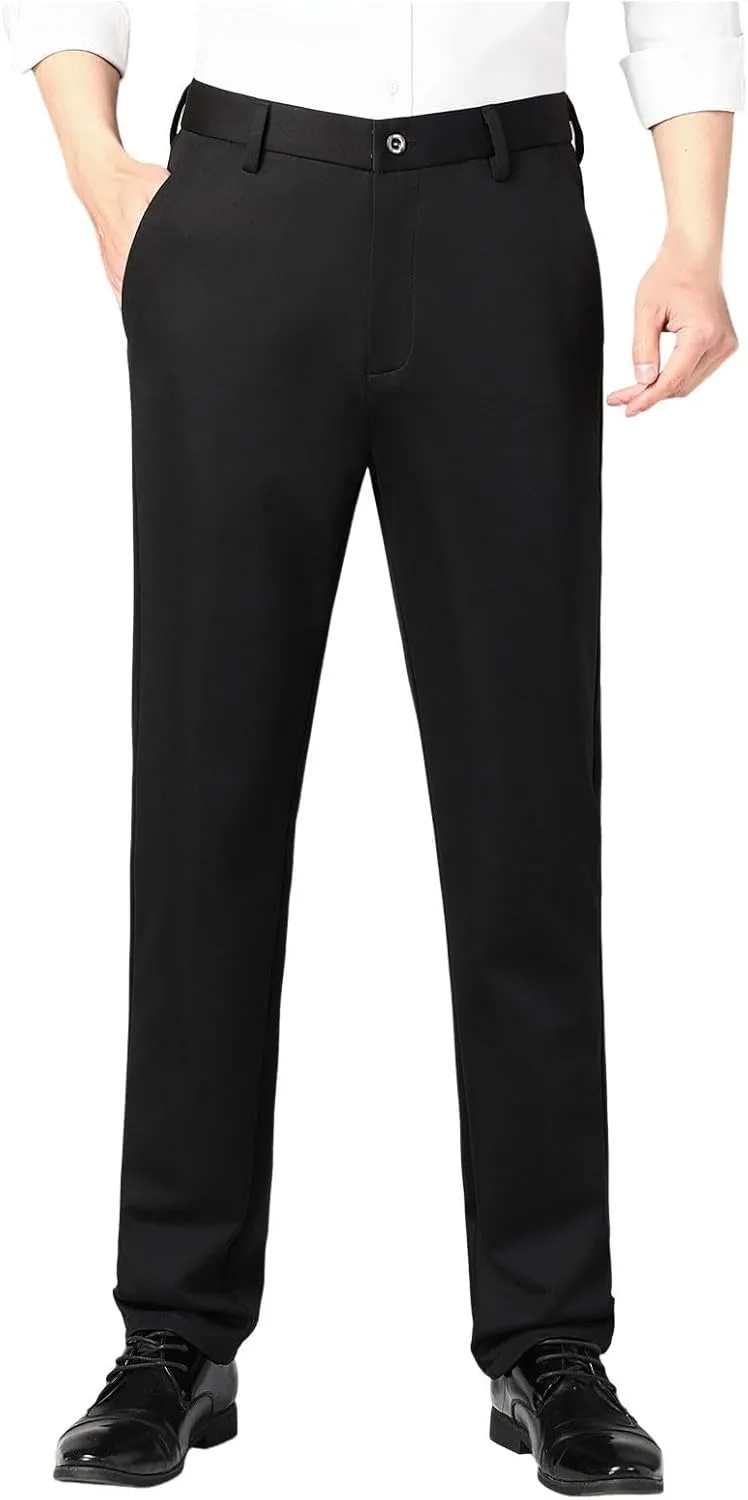 Suit Pants for Men's,Fashion Slim Fit Dress Pants Classic Dress Trousers Expandable Waist Formal Suit Trousers