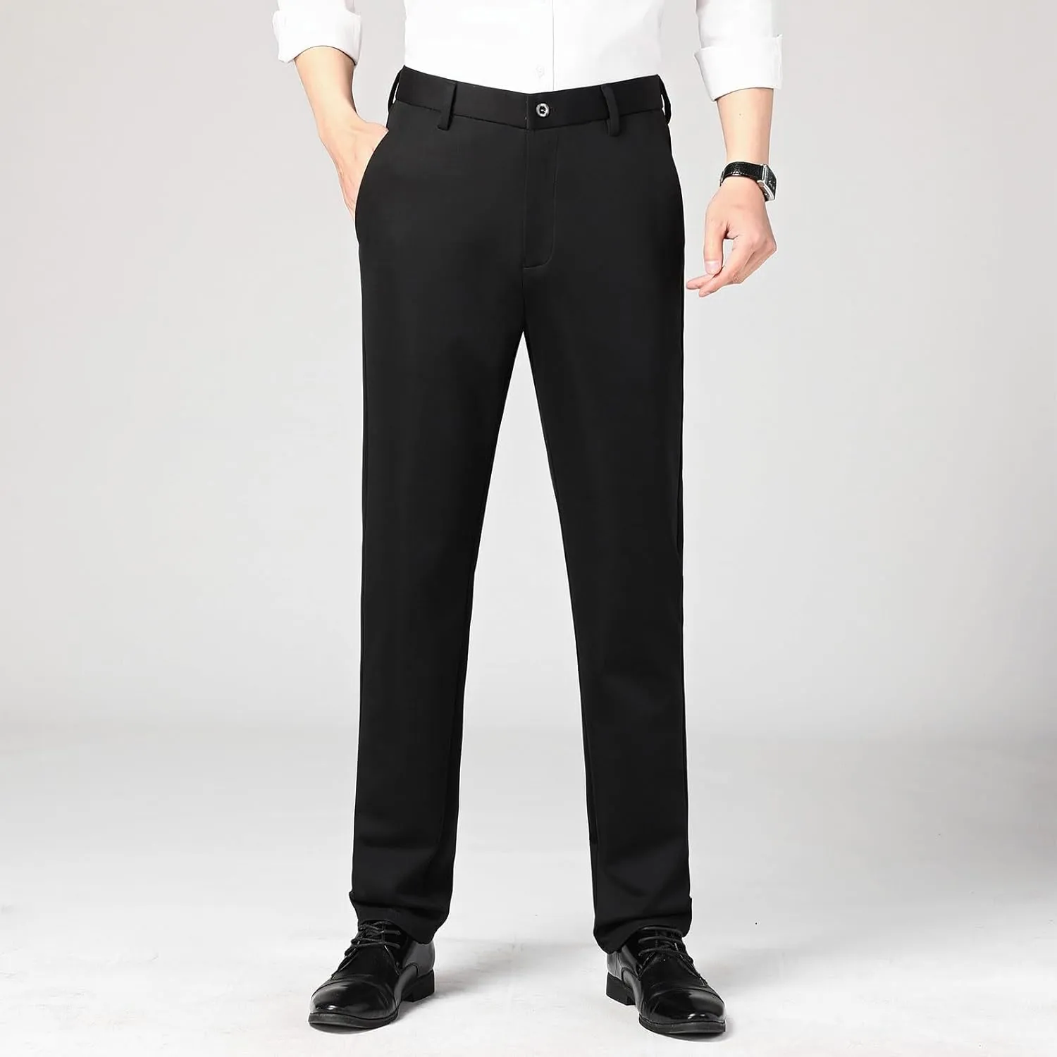 Suit Pants for Men's,Fashion Slim Fit Dress Pants Classic Dress Trousers Expandable Waist Formal Suit Trousers