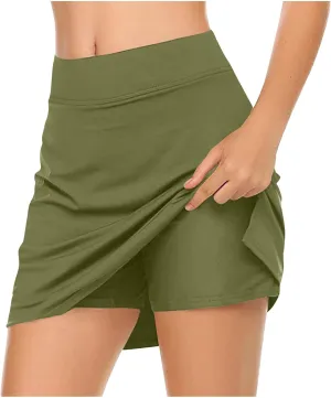 Summer Skirts for Women Trendy Casual A Line Yoga Pencil Mini Skorts Active High Waisted Tennis Skirts with Shorts