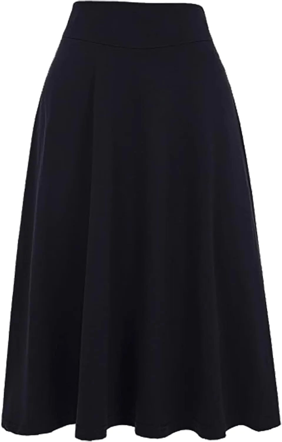 TANGNADE Plus Size Midi Skirt Summer Elastic High Waisted A-Line Flowy Below Knee Skirts Flare A-Line Skirt Business Casual