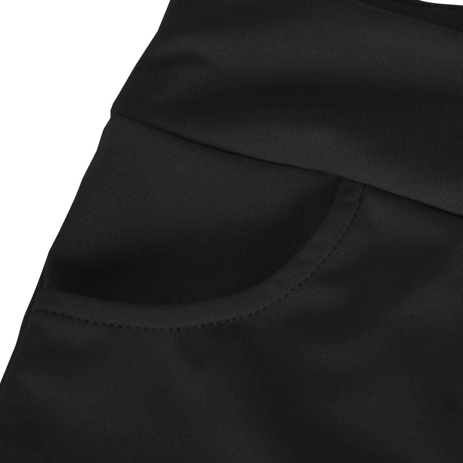 TANGNADE Women's Flare Cropped Work Pants Elastic High Waist Wide Leg Casual Slacks with Pocket Business Trousers