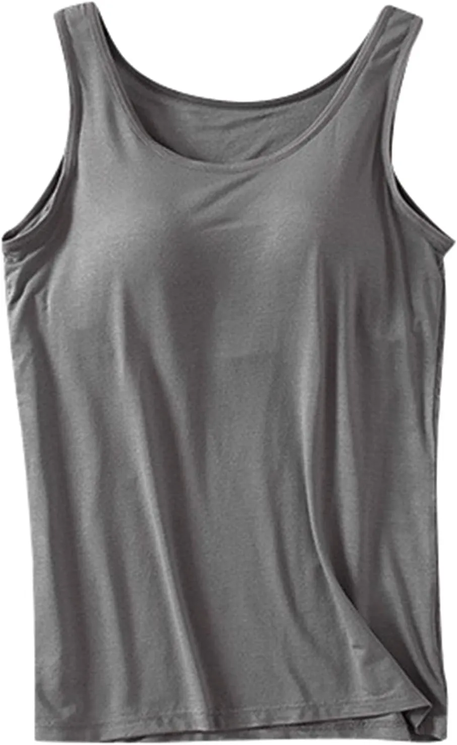 Tank Tops for Women Summer Spaghetti Strap Basic Padded Tank Top with Built in Bra Workout Yoga Tshirts