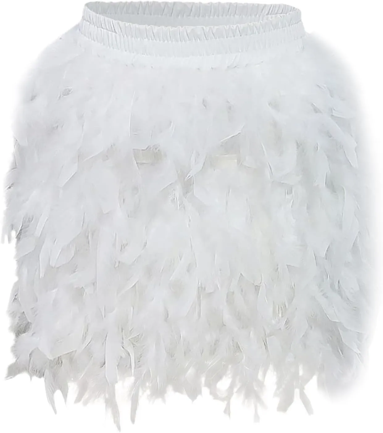 Trendy Skirts European and Women's Turkey Feather Skirt Short Skirt Half Skirt Sexy Skirt Short Suspender Dress
