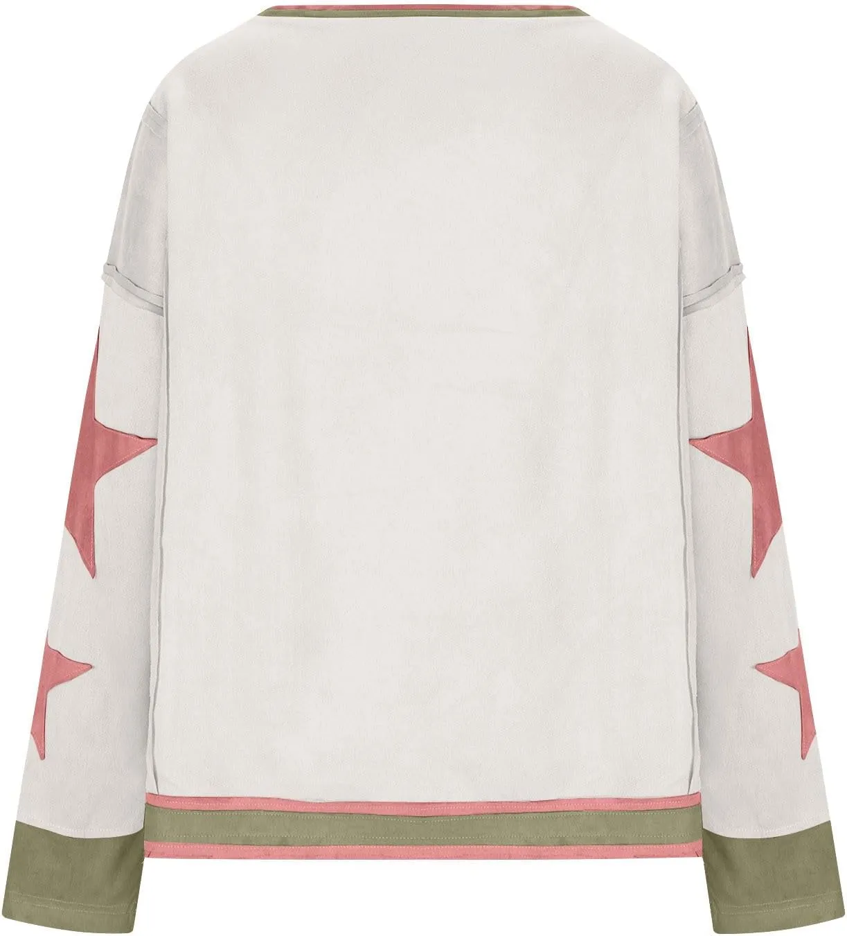 Trendy Sweatshirt for Women Cute Star Matching Hoodies Novelty Inside-Out Sweater Fall Long Sleeve Tops