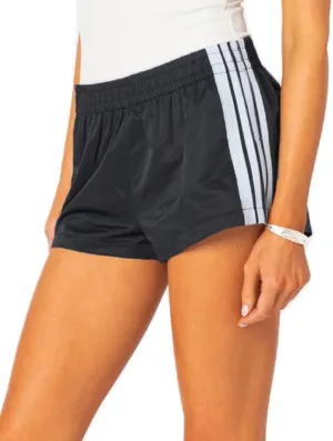 UAURORAO Women Striped Athletic Shorts Elastic Waist Side Stripe Casual Shorts Loose Patchwork Workout Sweat Shorts