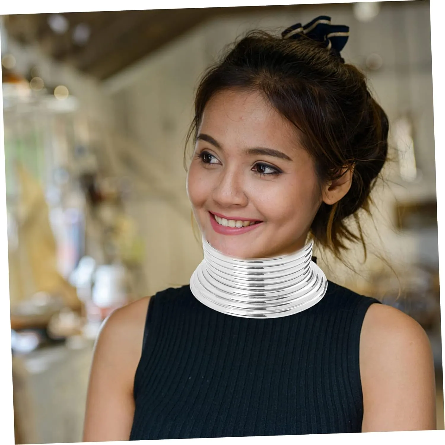 VALICLUD Style Collar Goth Necklace Vintage Statement Choker Goth Chokers Chunky Necklaces Choker Necklaces for