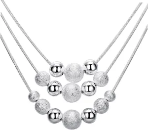 VANZACK Ladies Necklace Trendy Necklaces for Women Silver Beaded Necklace Fashion Necklaces for Women Trendy