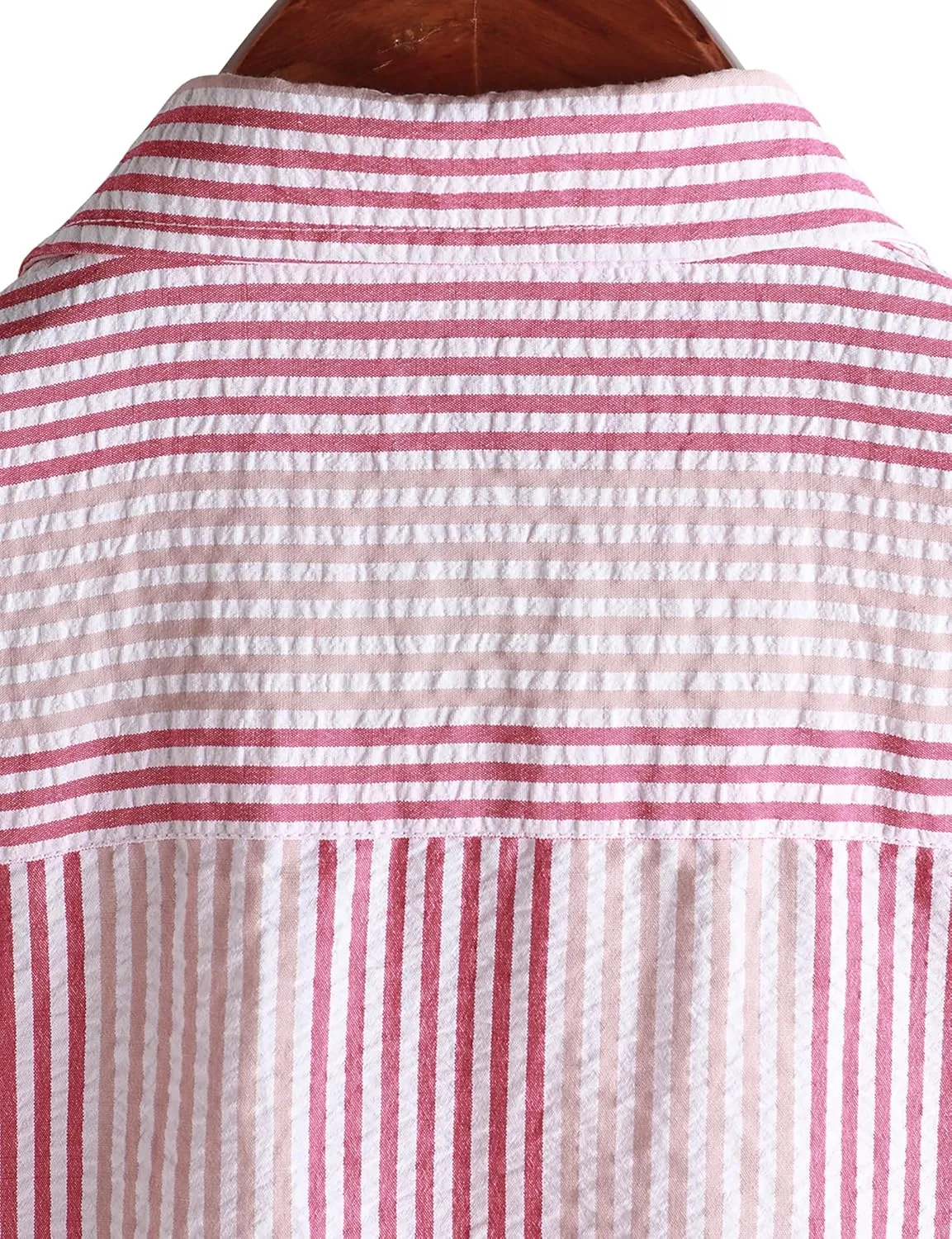 VATPAVE Mens Casual Striped Shirts Short Sleeve Button Down Summer Shirts Regular Fit Beach Shirts with Pocket
