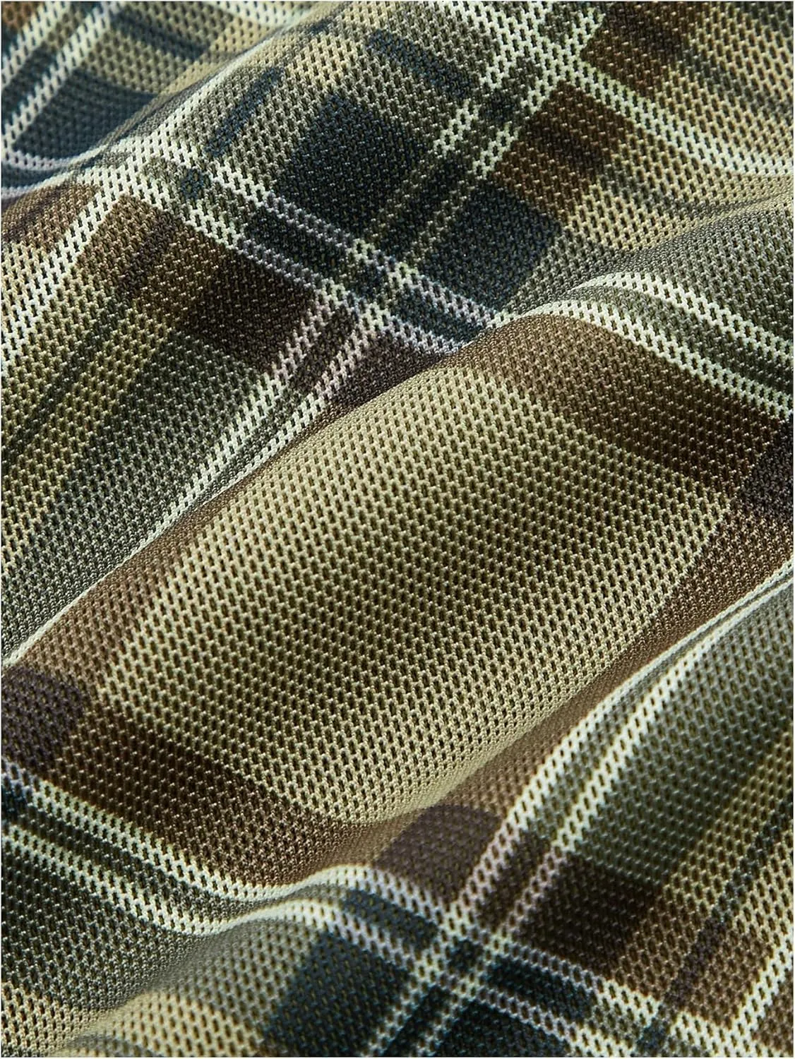 Verdusa Women's Plus Size Plaid Skirt High Rise A Line Mesh Long Skirt