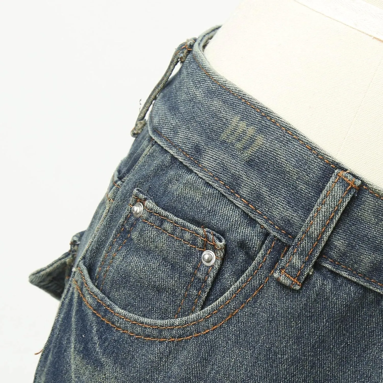Vintage Baggy Jeans for Women High Waist Wide Leg Boyfriend Y2k Denim Pants Streetwear Hip Hop Trousers with Pockets