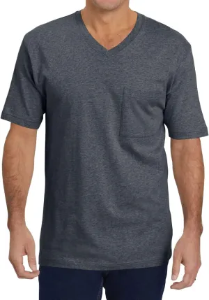 Wihion Mens Short Sleeve Pocket T-Shirts Casual Summer Cotton V Neck Tee Tops
