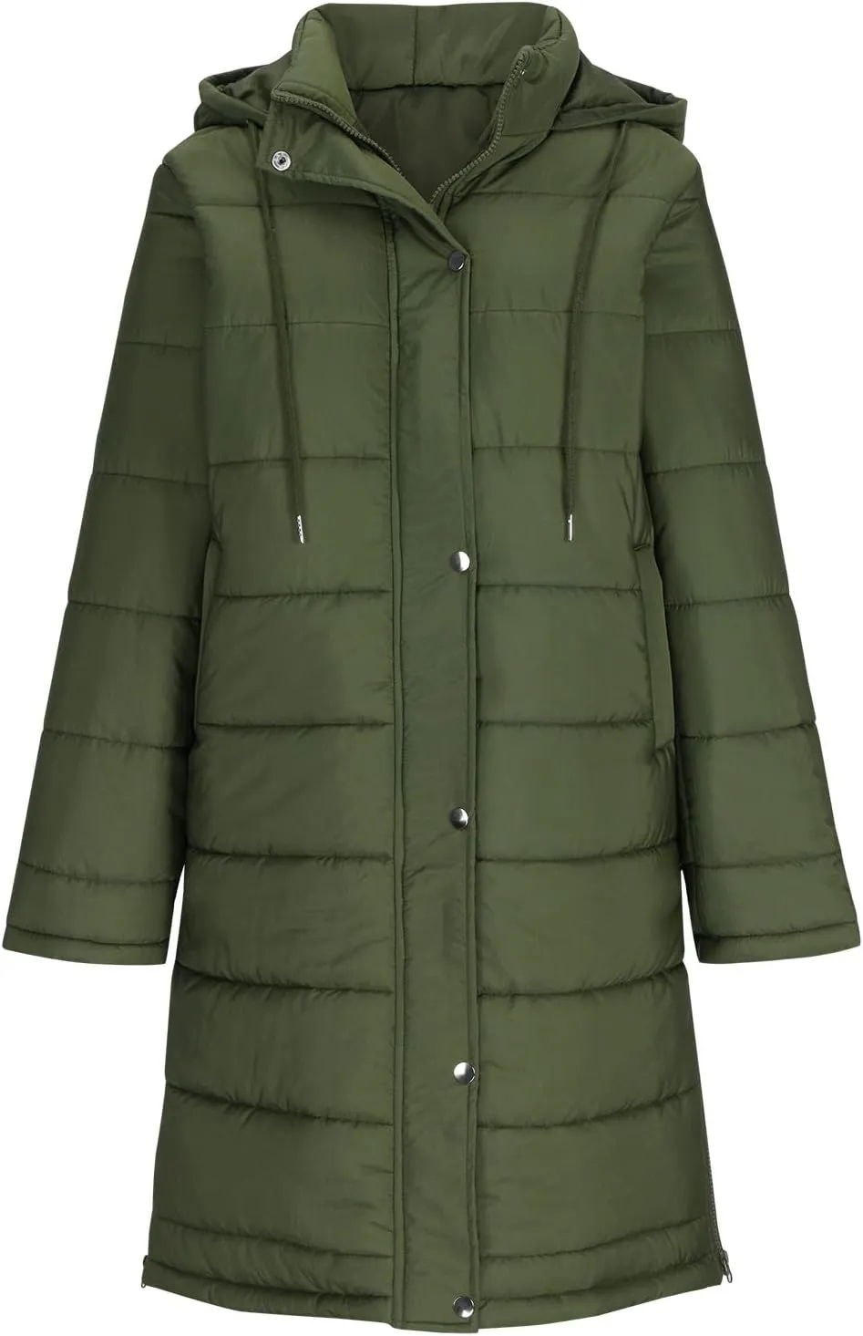 Winter Coats for Women 2024 Trendy Hooded Puffer Jackets Warm Long Quilted Lightweight Jackets Outerwear Down Coats