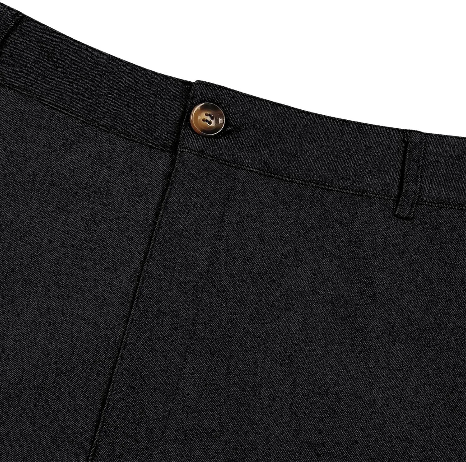 wodceeke Business Skinny Pants for Men Zipper High Waist Solid Color Pants Casual Stretchy Tapered Suit Trousers with Pocket
