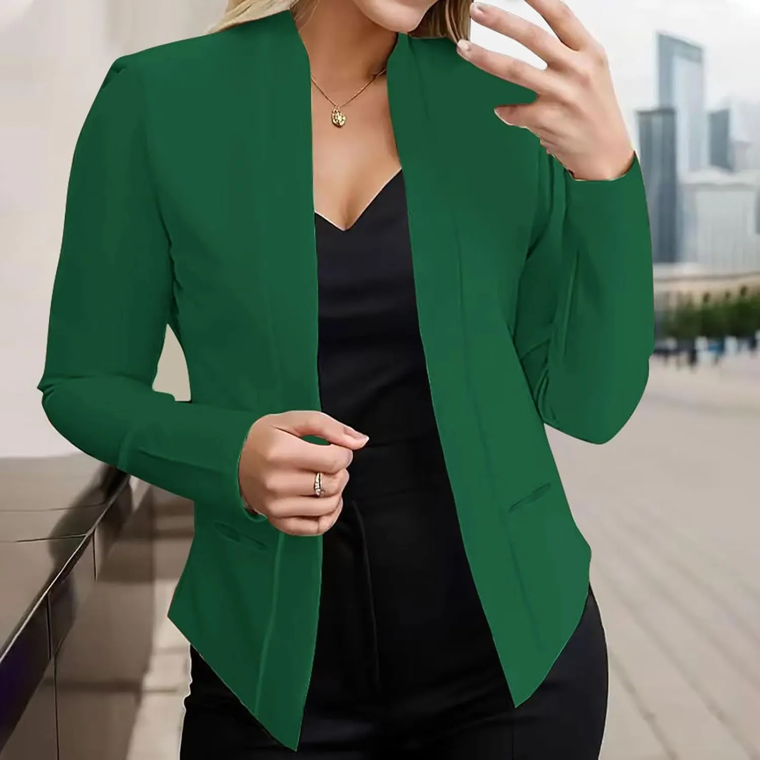 Women Blazers for Work Casual Stretchy Fall Long Sleeve Petite Blazer Business Work Suit Jackets Office