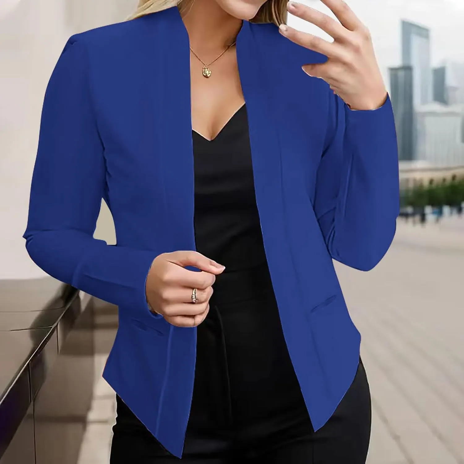 Women Blazers for Work Casual Stretchy Fall Long Sleeve Petite Blazer Business Work Suit Jackets Office
