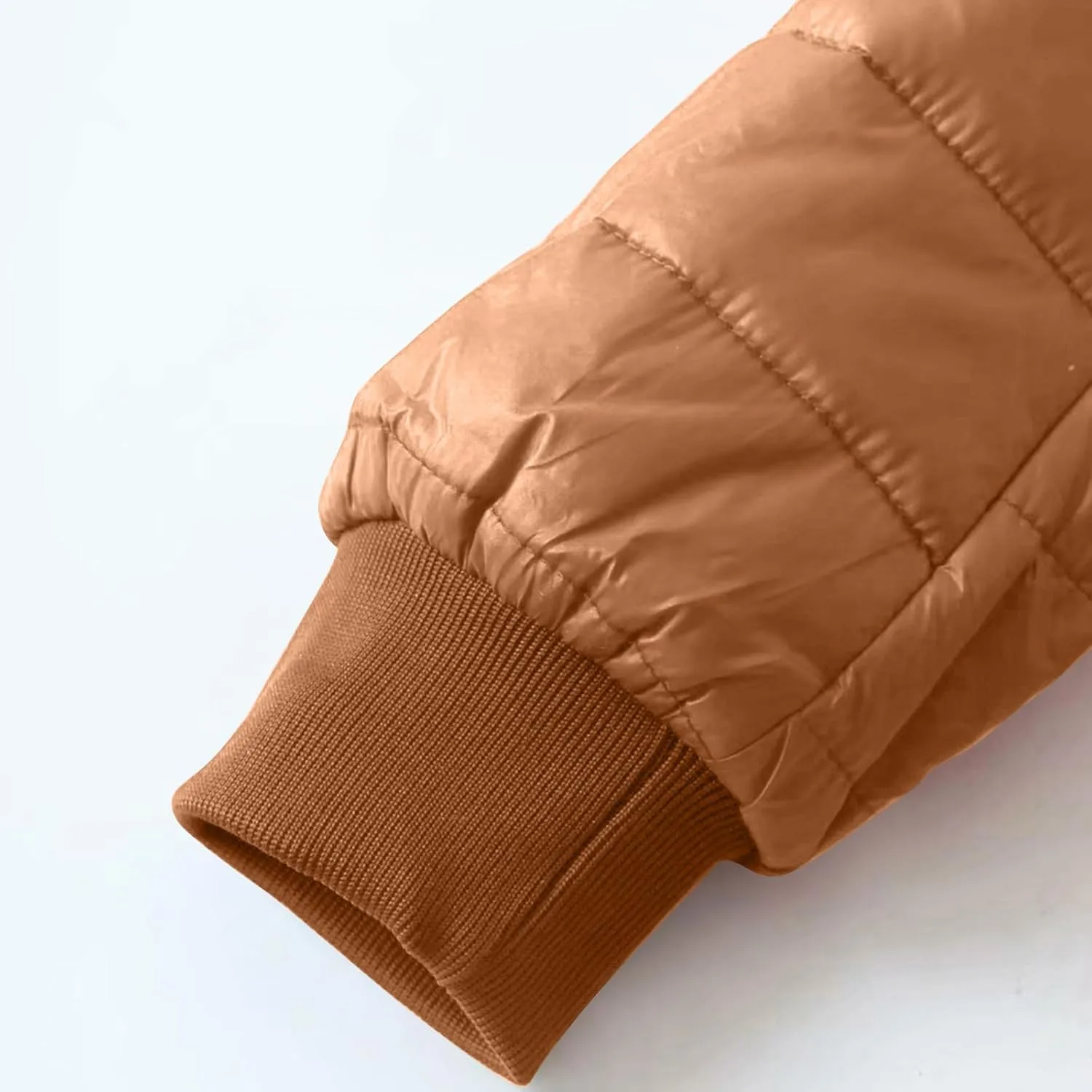Women Fleece Lined Jacket Lightweight Quilted Jacket Hooded Down Jackets Thicken Parka Casual Winter Warm Puffer Jacket