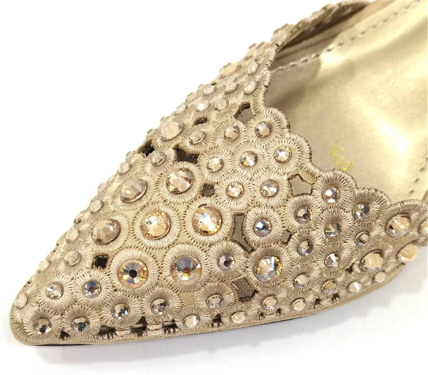 Womens 2025 Gold Wedding Shoes Set Luxury Rhinestone Pumps and Beaded Sequin Evening Bag Flower Crystal Clutch Purses