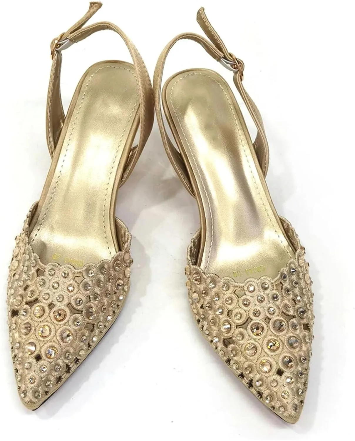 Womens 2025 Gold Wedding Shoes Set Luxury Rhinestone Pumps and Beaded Sequin Evening Bag Flower Crystal Clutch Purses
