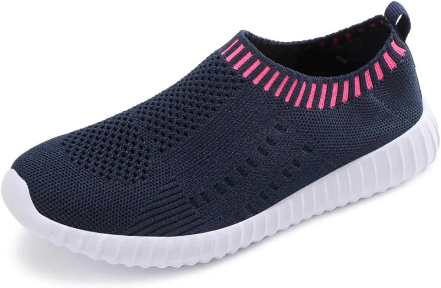 Women's Athletic Walking Shoes Slip On Casual Mesh Comfortable Tennis Workout Sneakers Shoes Sneakers Running Laceless Breathable Lightweight Mesh Knit Sock Glitter Rhinestone Jazz Latin Dance