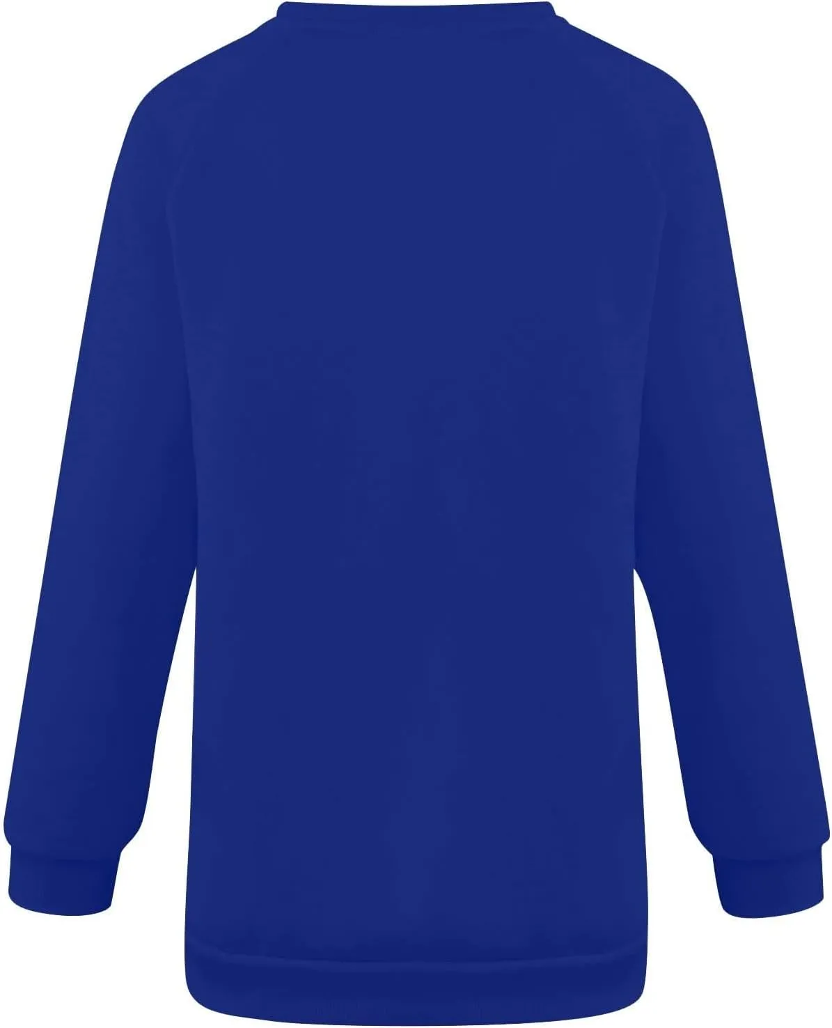 Women's Basic Hoddies Solid Color Cute Printed Loose Comfy Round Neck Long Sleeve Pullover Tunics Outdoor Running Tops