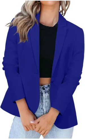 Womens Blazer Long Sleeve Work Office Jacket Blazer Casual Loose Lightweigth Summer Open Front Suit Jackets Outfit
