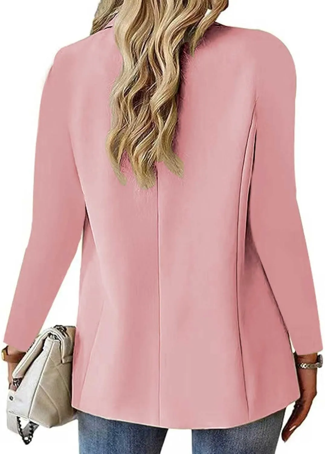 Women's Blazers 2025 Business Casual Long Sleeve Work Office Open Front Blazer Slim Fit Jacket with Pockets